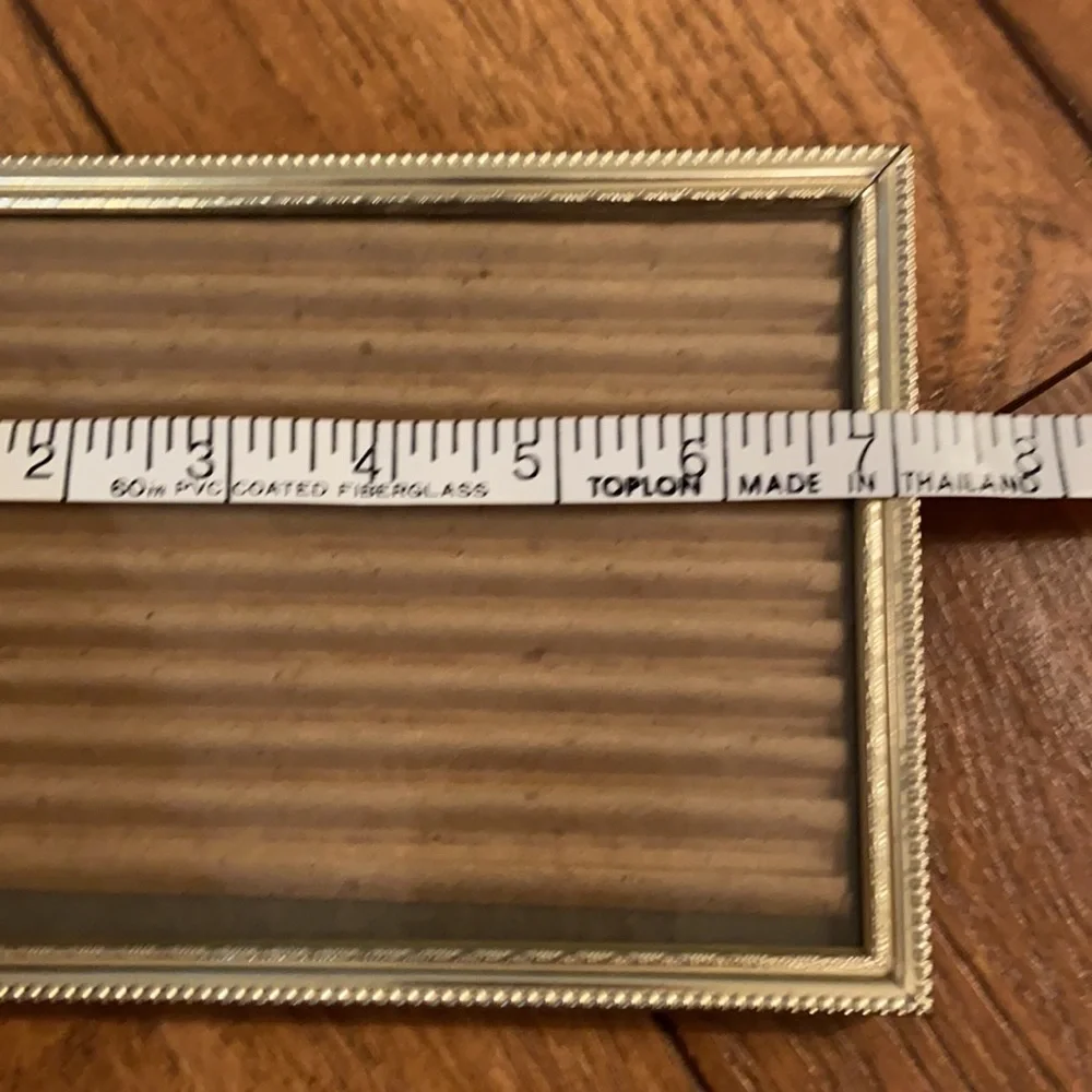 Vintage Gold Colored Pressed Metal Frame